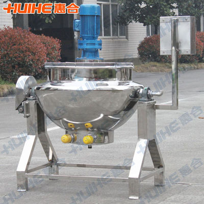 kwaliteit  Dairy Factory Electric Heating Jacketed Cooking Kettle With Drop Agitator For Food Jam Paste Production fabriek